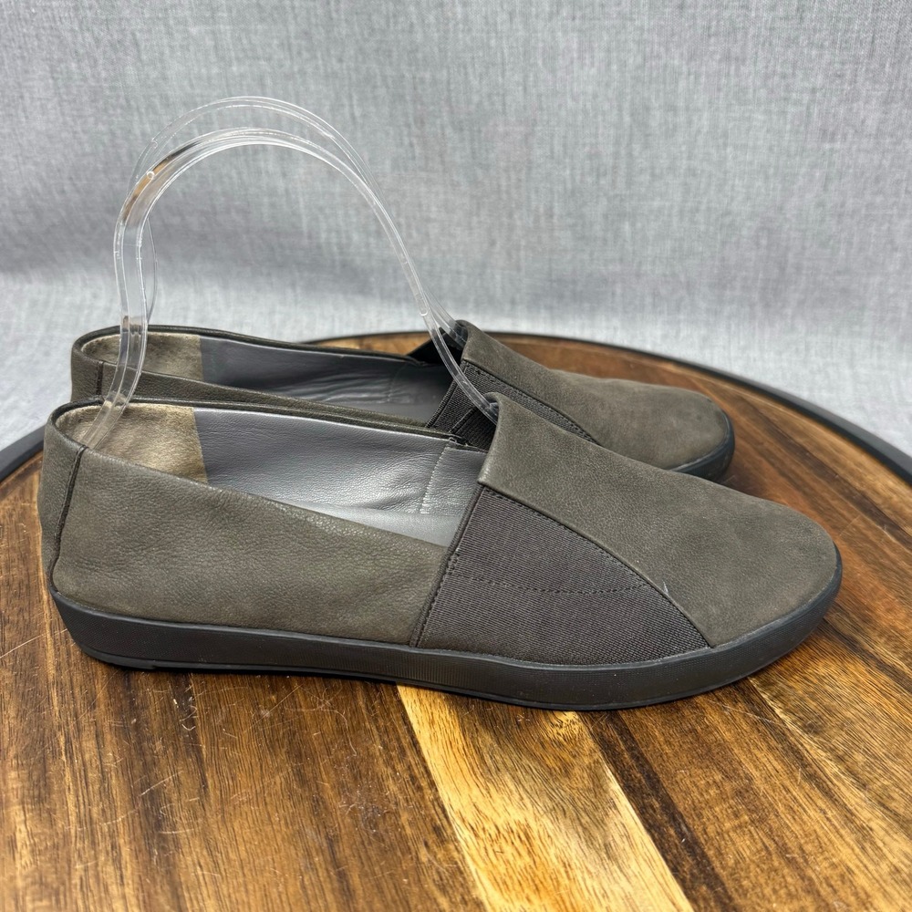 Eileen Fisher Loafers Women's Sz 7 Elastic Nubuck Chase Slip On Shoes Taupe